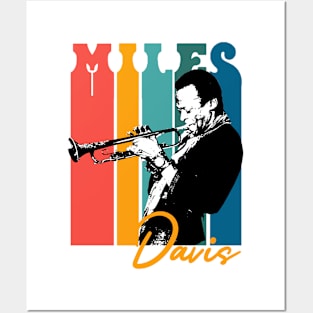 Miles Davis Vintage Color Retro Posters and Art